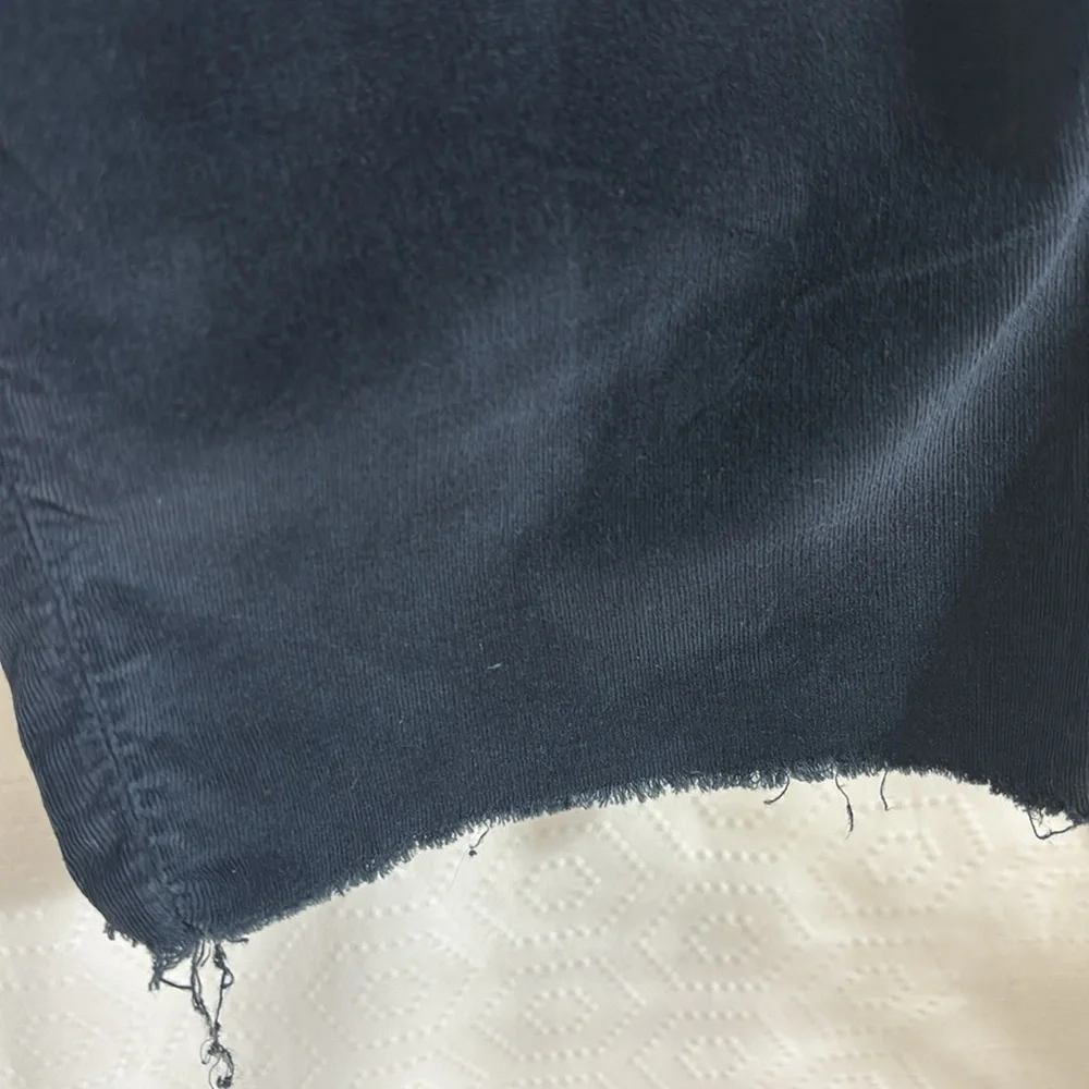 Frank & Eileen Kinsale Raw Hem Corduroy Pants Navy Blue size 12 - Picture 5 of 13